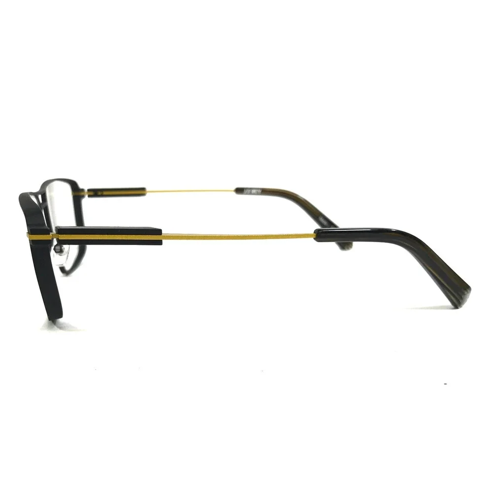 J. F. Rey Eyeglasses Frame JF3053 0850 Matte Black Yellow Titanium 54-16-145
